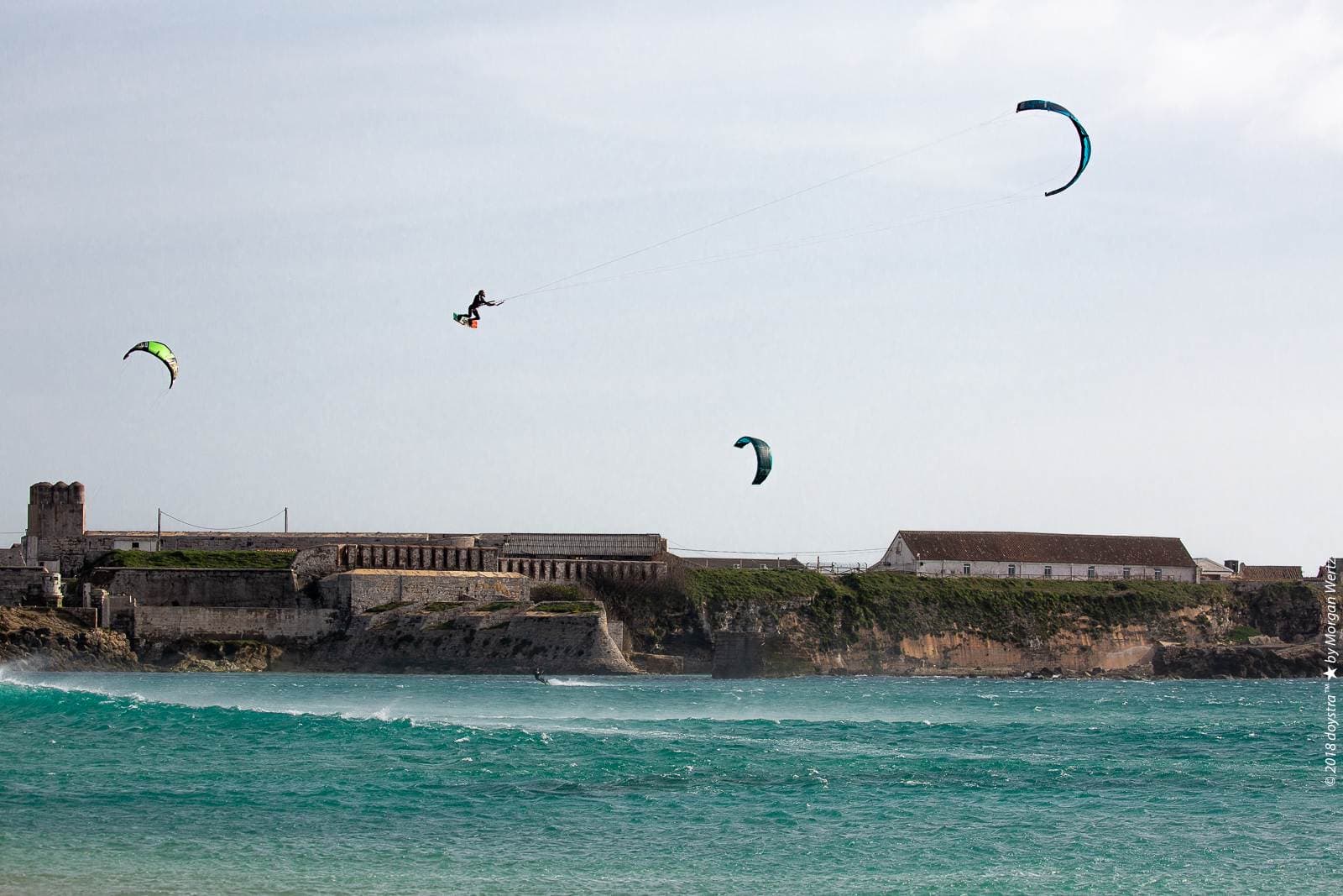 Kiteloop at sunset in Tarifa