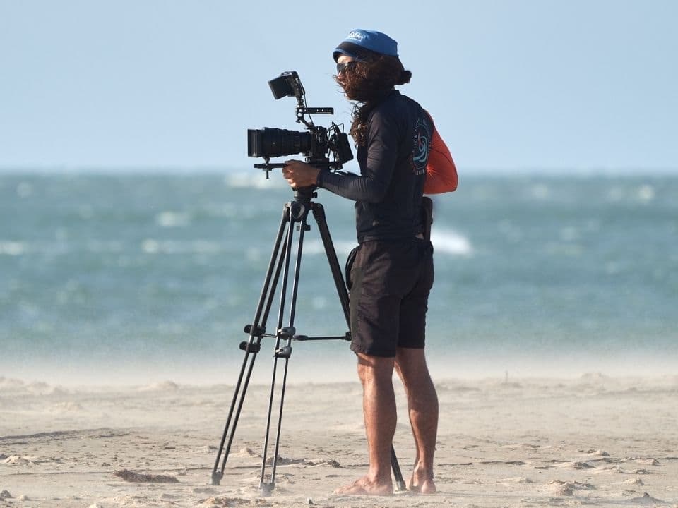 Filming kitesurfing for video analysis
