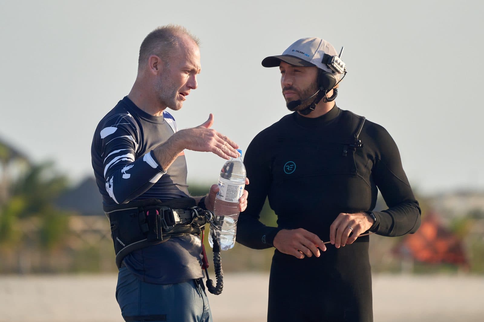 Mike coaching a rider one-on-one on the beach